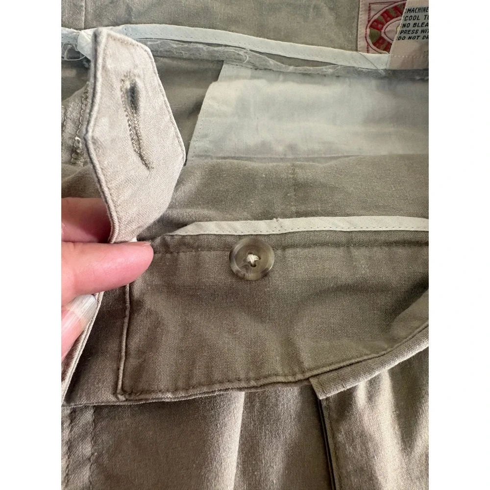 Banana Republic Mens Tan Zip Off Convertible Safari Cargo Pants 38x30 Vintage